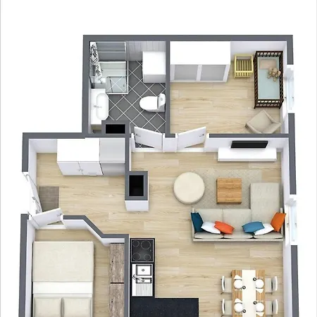 Апартаменты Comfy 2br With Parking